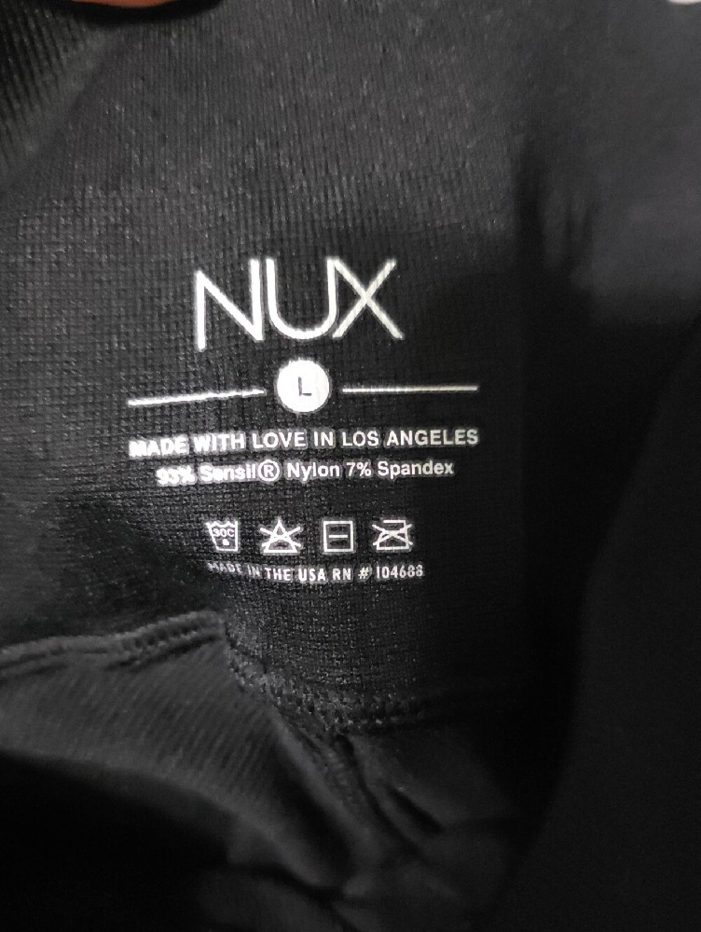 NUX Black Stretch Active Leggings - Picture 6 of 7
